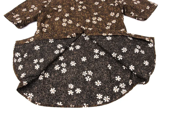 Vivienne Westwood MAN Floral Printed high-neck Collar Short-sleeved Shirt K-170844_008
