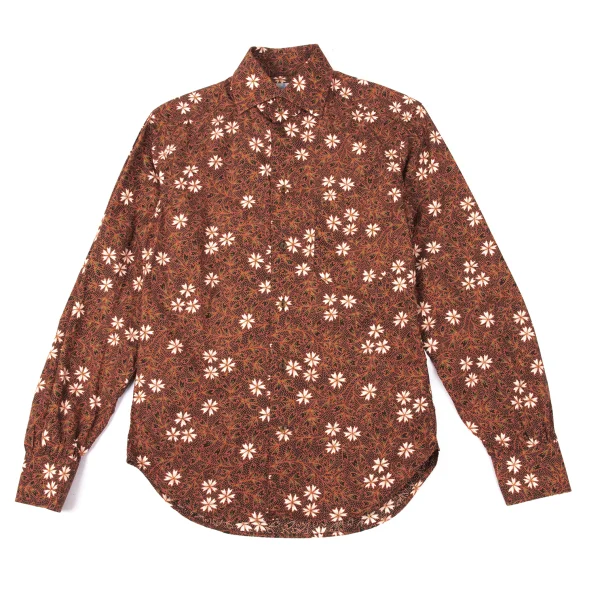 Vivienne Westwood MAN Cotton Floral Print Long-sleeved Shirt Red 2 K-170845_001