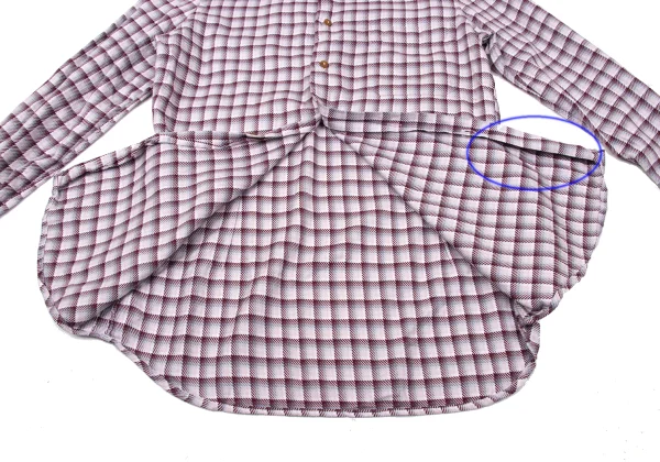 Vivienne Westwood MAN Check High-neck Collar Long-sleeved Shirt K-170846_012