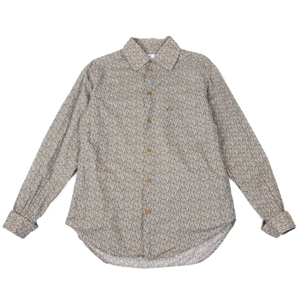 Vivienne Westwood MAN Cotton Floral Print Point Orb Embroidery Shirt Multi-Color 3 K-170847_001