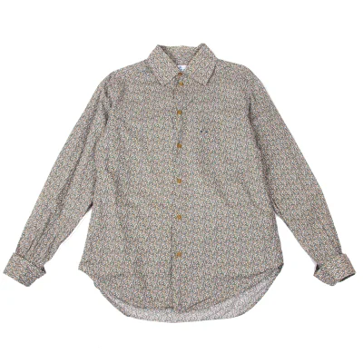Vivienne Westwood MAN Cotton Floral Print Point Orb Embroidery Shirt