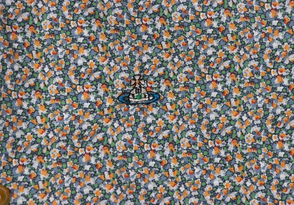 Vivienne Westwood MAN Cotton Floral Print Point Orb Embroidery Shirt K-170847_005