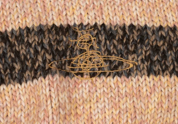 Vivienne Westwood MAN Wool Blend Orb Embroidery Striped Knit Sweater K-170848_006