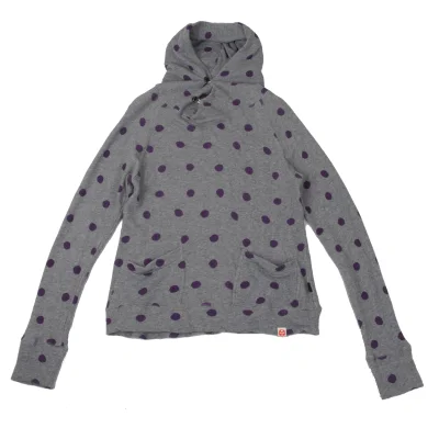 Paul Smith JEANS Cotton Dot Print Button Neck Pullover Hoodie
