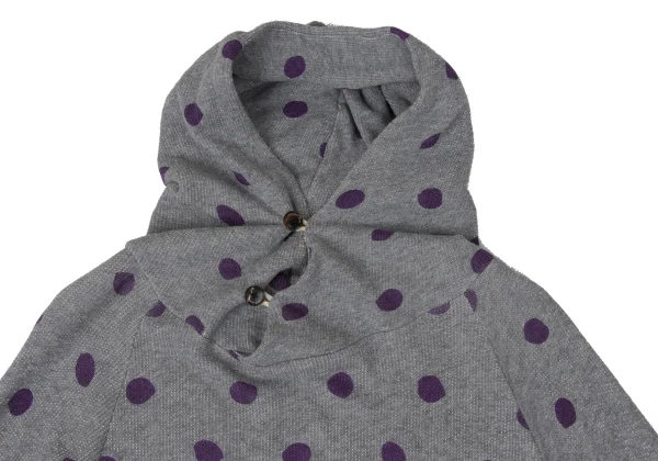 Paul Smith JEANS Cotton Dot Print Button Neck Pullover Hoodie K-170851_002