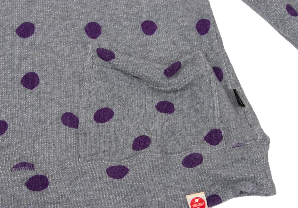 Paul Smith JEANS Cotton Dot Print Button Neck Pullover Hoodie K-170851_010