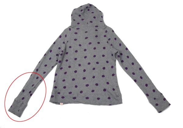 Paul Smith JEANS Cotton Dot Print Button Neck Pullover Hoodie K-170851_014