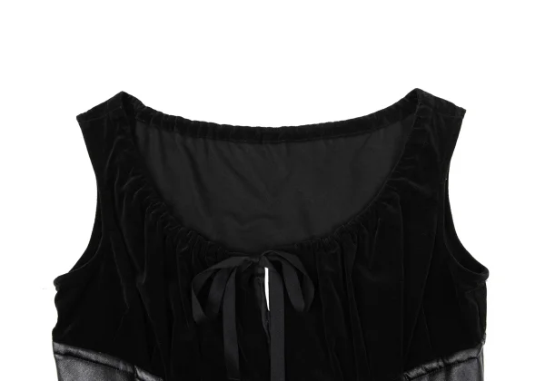 COMME des GARCONS Synthetic Leather Switching Sleeveless Top K-170860_004