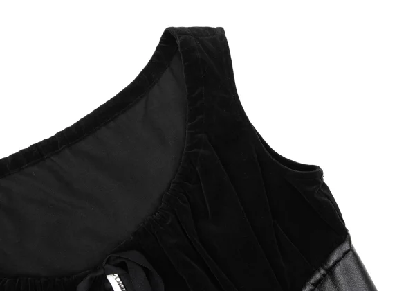COMME des GARCONS Synthetic Leather Switching Sleeveless Top K-170860_006