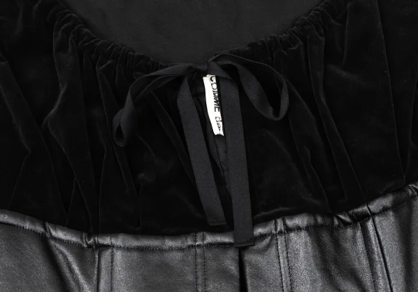 COMME des GARCONS Synthetic Leather Switching Sleeveless Top K-170860_007