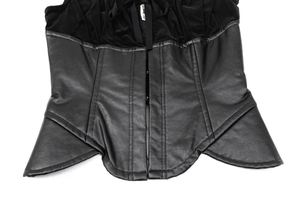 COMME des GARCONS Synthetic Leather Switching Sleeveless Top K-170860_008