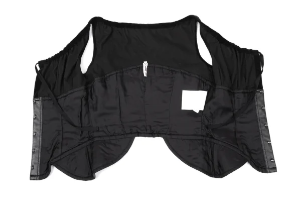 COMME des GARCONS Synthetic Leather Switching Sleeveless Top K-170860_010