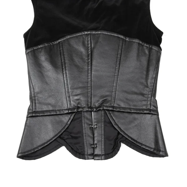 COMME des GARCONS Synthetic Leather Switching Sleeveless Top K-170860_012