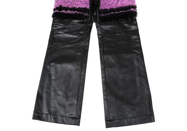 COMME des GARCONS Synthetic Leather Ruffled Pants K-170861_004