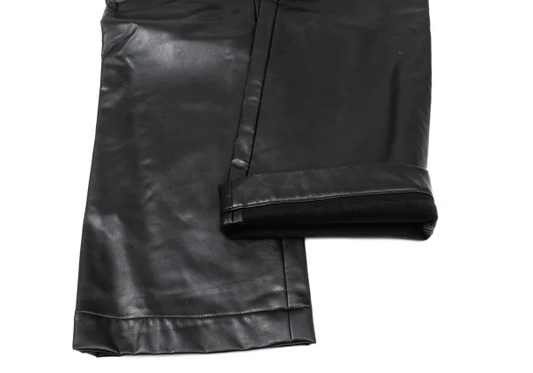 COMME des GARCONS Synthetic Leather Ruffled Pants K-170861_005