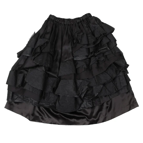 COMME des GARCONS Nylon Frill Tiered Design Cupro Skirt K-170864_002