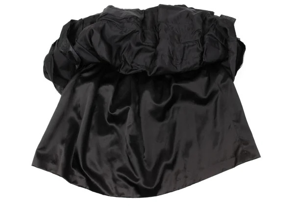 COMME des GARCONS Nylon Frill Tiered Design Cupro Skirt K-170864_008