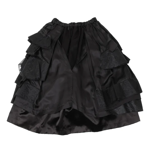 COMME des GARCONS Nylon Frill Tiered Design Cupro Skirt K-170864_011