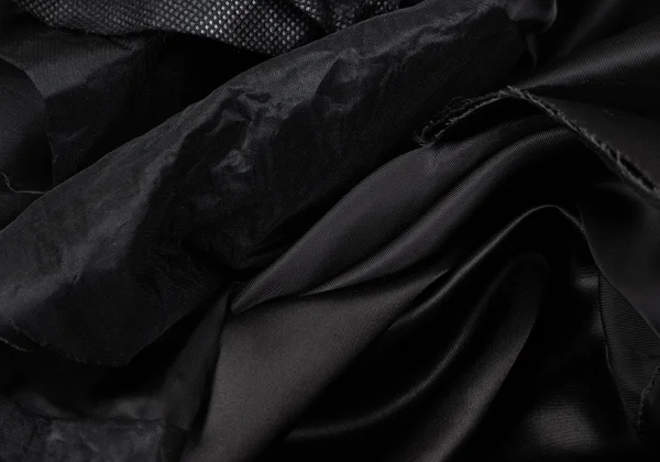 COMME des GARCONS Nylon Frill Tiered Design Cupro Skirt K-170864_013