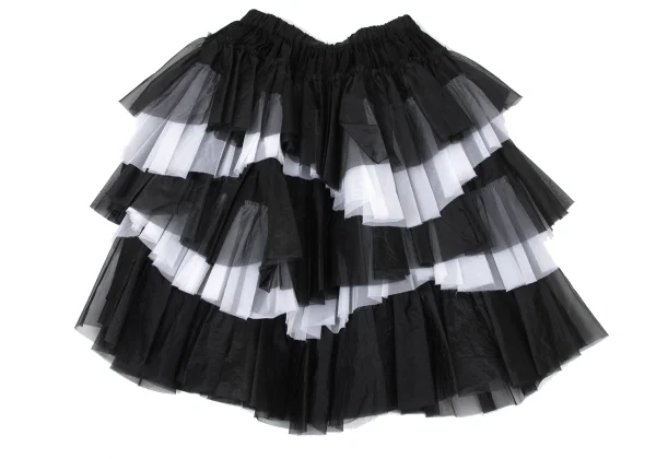 COMME des GARCONS Nylon Frill Tiered Cupra Skirt K-170865_002