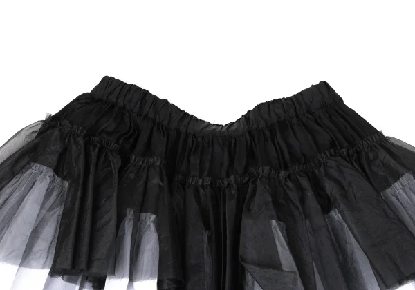 COMME des GARCONS Nylon Frill Tiered Cupra Skirt K-170865_004