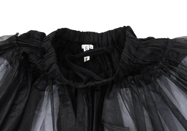 COMME des GARCONS Nylon Frill Tiered Cupra Skirt K-170865_005