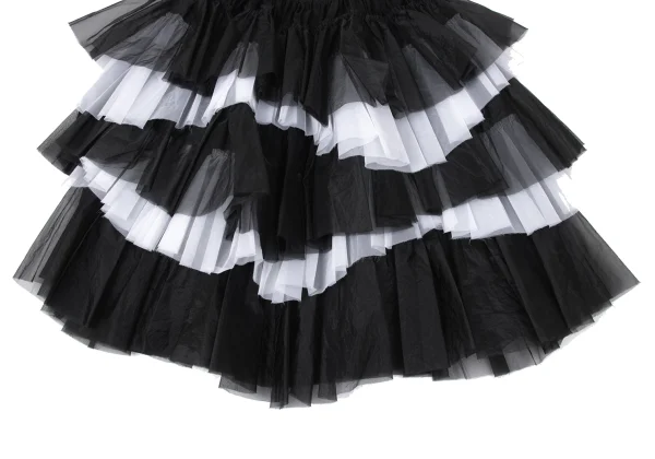 COMME des GARCONS Nylon Frill Tiered Cupra Skirt K-170865_006