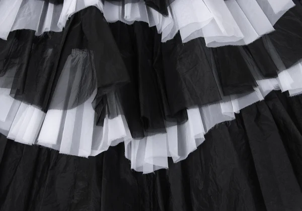 COMME des GARCONS Nylon Frill Tiered Cupra Skirt K-170865_007