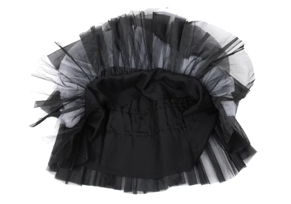 COMME des GARCONS Nylon Frill Tiered Cupra Skirt K-170865_008