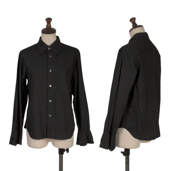 tricot COMME des GARCONS Cotton Cut-off Design Blouse Black S K-170867_001