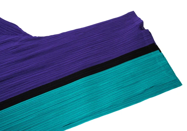PLEATS PLEASE BOUNCE Pleats Tricolor Panel Drape Tunic K-170876_006