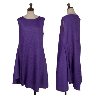 PLEATS PLEASE Pleats Hem Round Silhouette Drape Dress