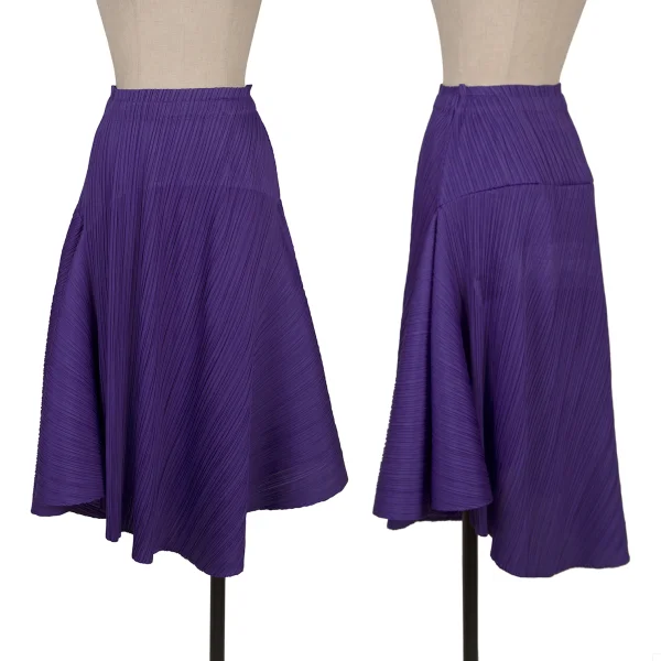 PLEATS PLEASE Round Silhouette Draped Skirt Purple 3 K-170879_001