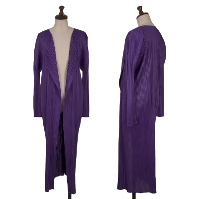 PLEATS PLEASE Buttonless Long Cardigan