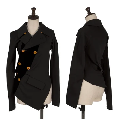 COMME des GARCONS Velour Switching Stretch Wool Twist Jacket