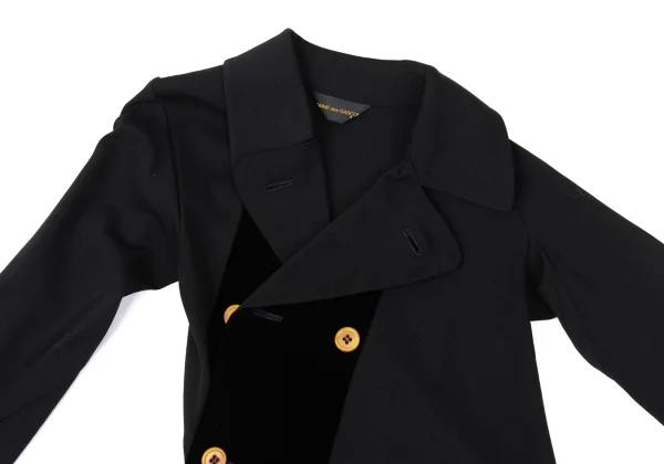 COMME des GARCONS Velour Switching Stretch Wool Twist Jacket K-170885_003