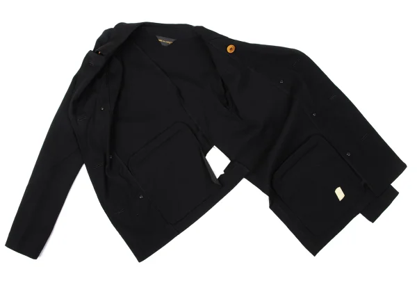 COMME des GARCONS Velour Switching Stretch Wool Twist Jacket K-170885_012
