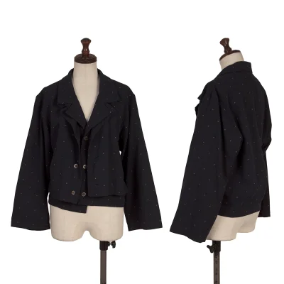 COMME des GARCONS Wool Blend Pindot Layered Jacket