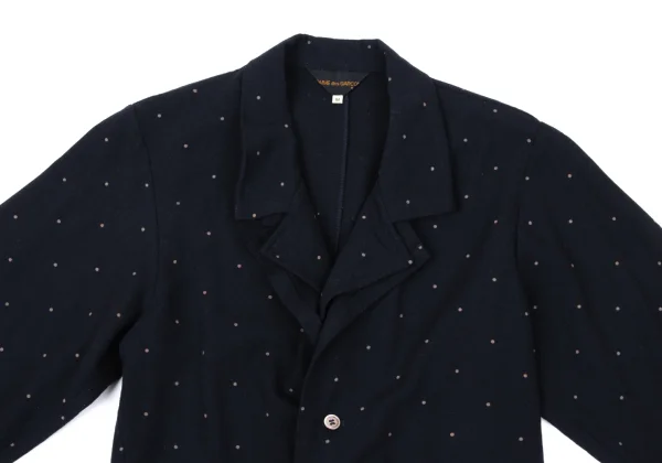 COMME des GARCONS Wool Blend Pindot Layered Jacket K-170887_003