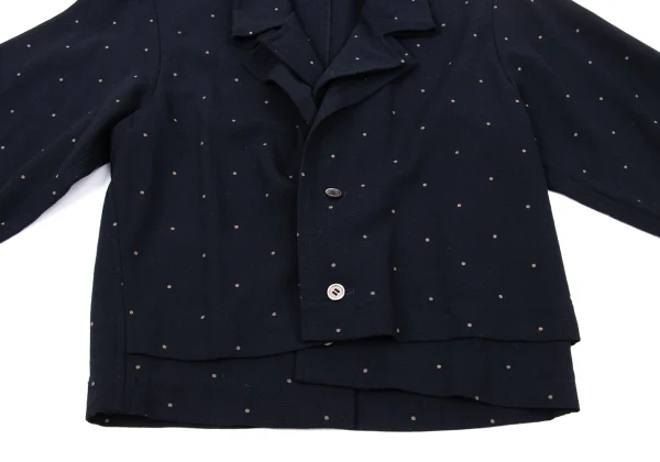 COMME des GARCONS Wool Blend Pindot Layered Jacket K-170887_008