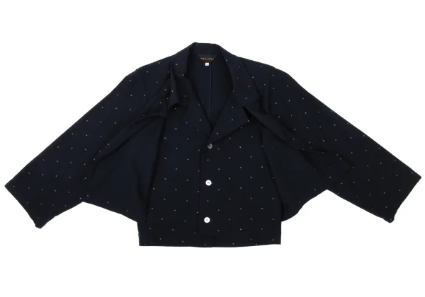 COMME des GARCONS Wool Blend Pindot Layered Jacket K-170887_010
