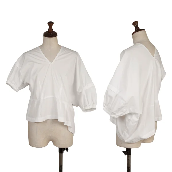 COMME des GARCONS Cotton Asymmetry Blouse White S-M K-170894_001