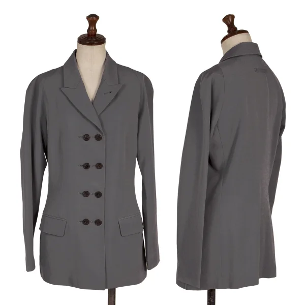 Jean Paul GAULTIER CLASSIQUE Double-breasted Peaked Rapel Jacket Grey 40 K-170896_001