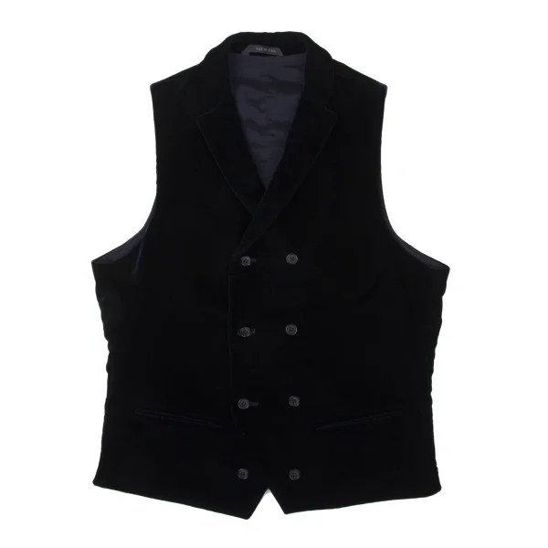 GIORGIO ARMANI Velour Semi-double Sleeveless Jacket Navy 46R K-170900_001