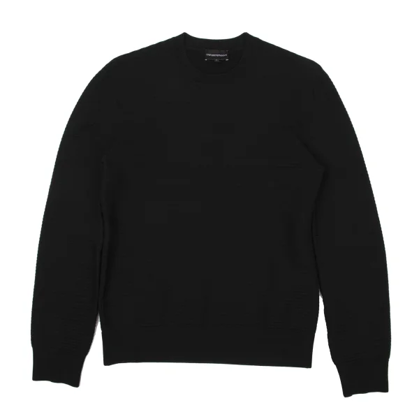 EMPORIO ARMANI Eagle Jacquard Striped Knit Black S K-170904_001