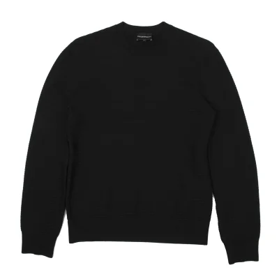 EMPORIO ARMANI Eagle Jacquard Striped Knit