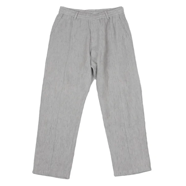 EMPORIO ARMANI Linen Tuck Easy Pants Grey 44 K-170906_001