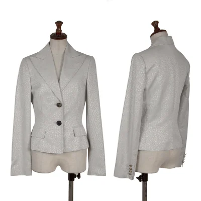 DOLCE&GABBANA Shiny Jacquard Metal Button Jacket