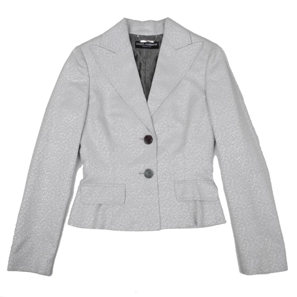 DOLCE&GABBANA Shiny Jacquard Metal Button Jacket K-170908_002