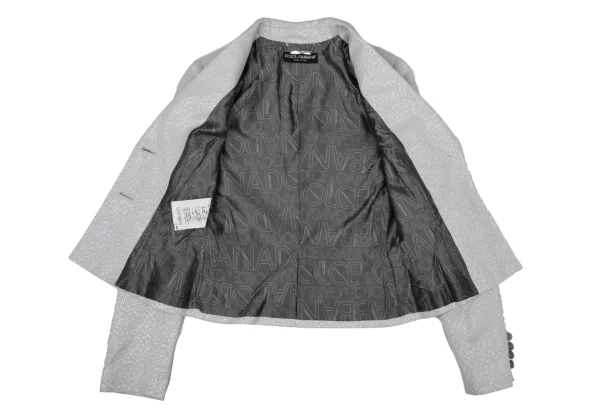 DOLCE&GABBANA Shiny Jacquard Metal Button Jacket K-170908_013